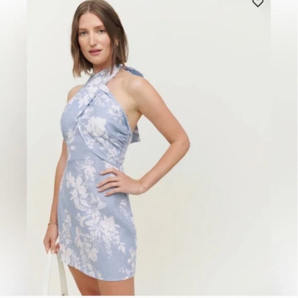 Reformation Samira Linen Dress, Size 8